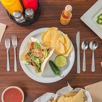 Choice Windsor 18/0 Stainless Steel Flatware Set with Service for 12