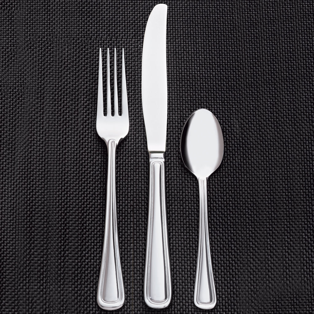 World Tableware 101 027 Classic Rim II 7 3/4" 18/8 Stainless Steel Extra Heavy Weight Dinner Fork - 12/Pack