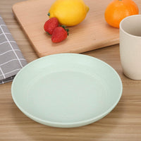 Cutlerie Unbreakable Wheat Straw Plates - Reusable Plates 4-Piece Set - Dishwasher & Microwave Safe - BPA Free & Eco-Friendly - 8 Inch