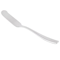 World Tableware 929 053 Quartet 6 3/4" 18/8 Stainless Steel Extra Heavy Weight Butter Spreader with Flat Handle - 12/Pack