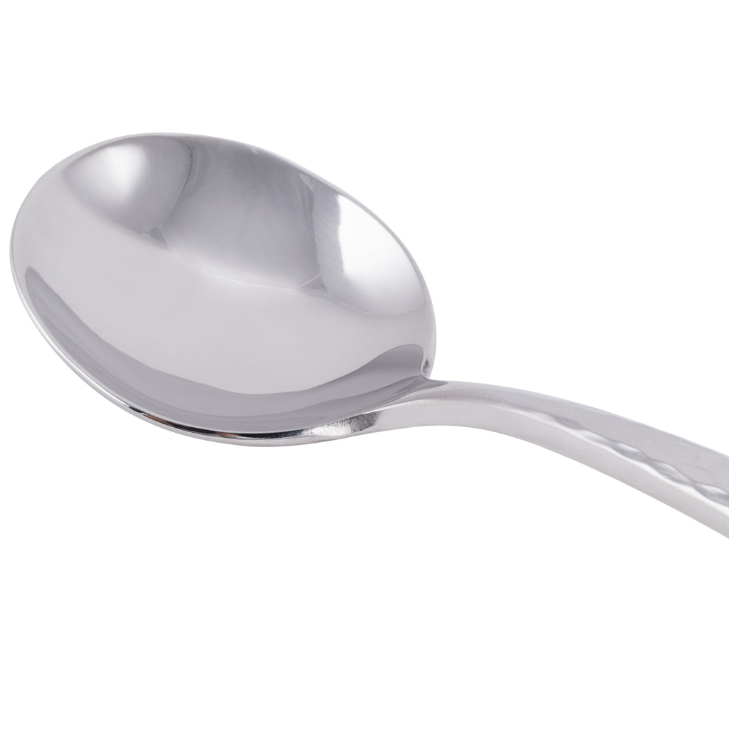 World Tableware 931 016 Chivalry 18/8 Extra Heavy Weight Stainless Steel 6 5/8" Bouillon Spoon - 12/Pack
