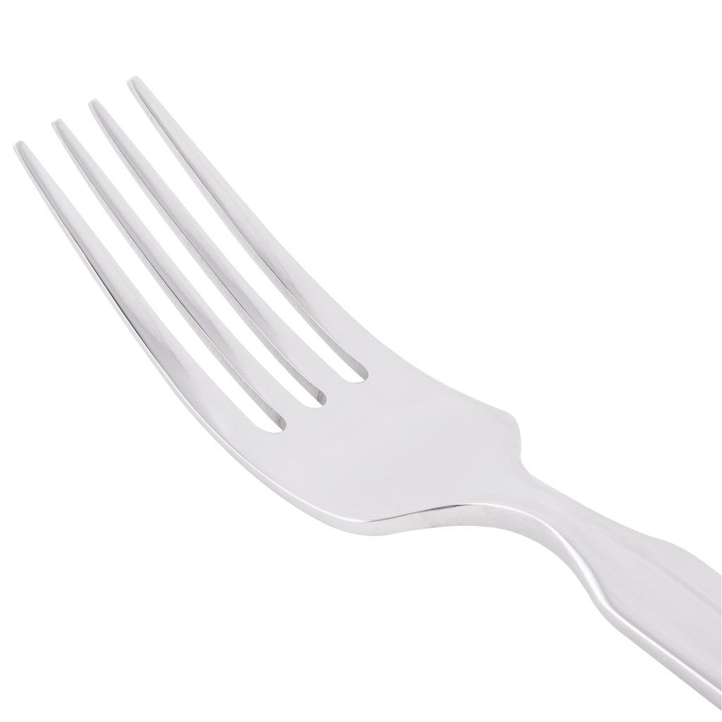 World Tableware 969 027 Madison 7 7/8" 18/8 Stainless Steel Extra Heavy Weight Dinner Fork - 12/Pack