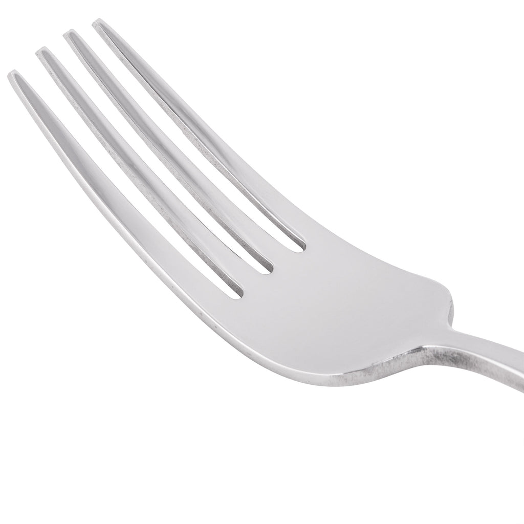 World Tableware 988 030 Zephyr 7 3/8" 18/8 Stainless Steel Extra Heavy Weight Dessert Fork - 12/Pack