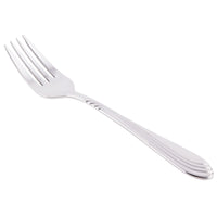 World Tableware 980 038 Neptune 6 7/8" 18/8 Stainless Steel Extra Heavy Weight Salad Fork - 12/Pack