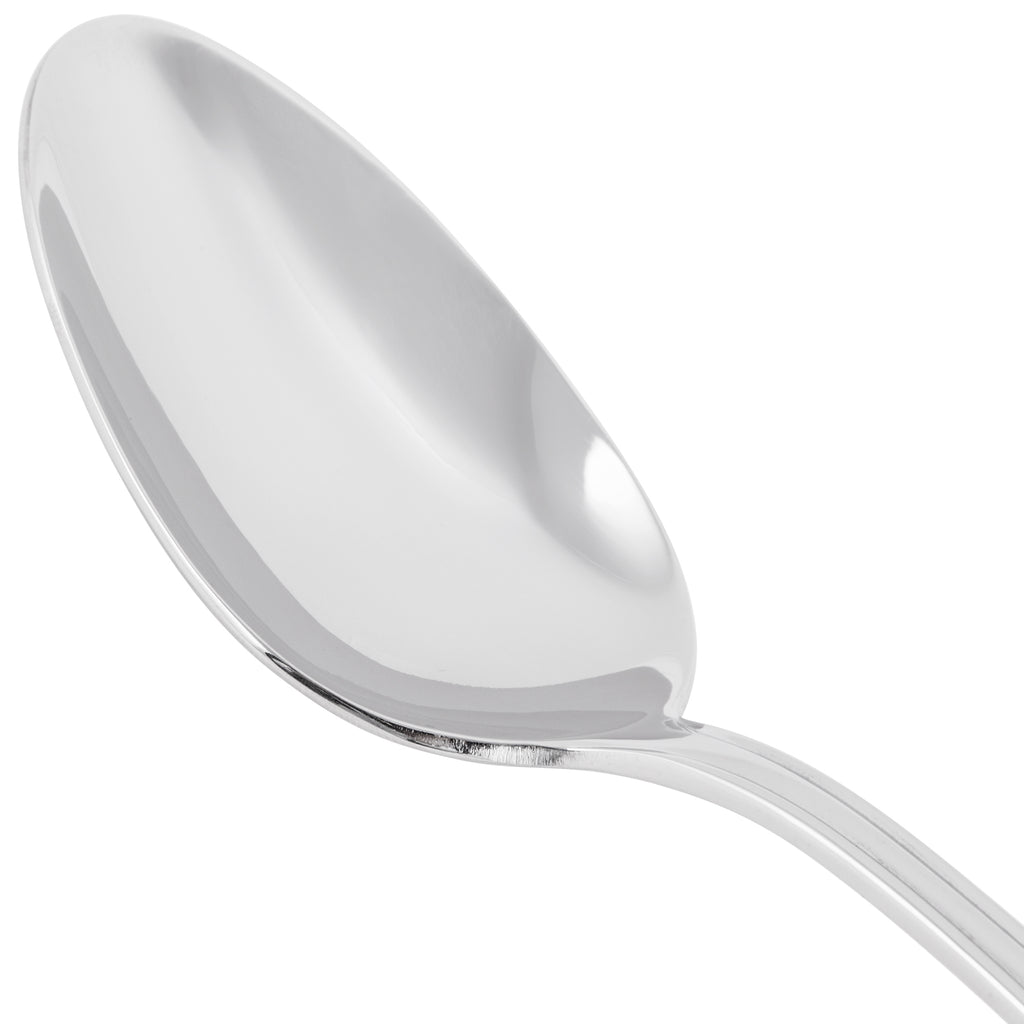 World Tableware 981 002 Sonata 7 1/8" 18/8 Stainless Steel Extra Heavy Weight Dessert Spoon - 12/Pack