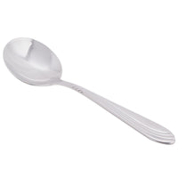 World Tableware 980 016 Neptune 5 7/8" 18/8 Stainless Steel Extra Heavy Weight Bouillon Spoon - 12/Pack