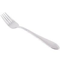 World Tableware 980 027 Neptune 7 7/8" 18/8 Stainless Steel Extra Heavy Weight Dinner Fork - 12/Pack