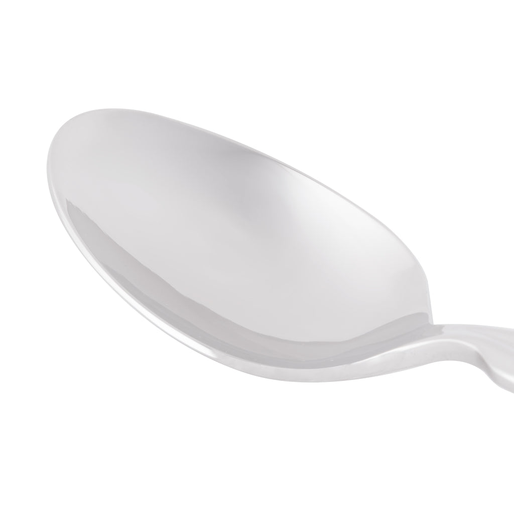 World Tableware 969 002 Madison 7 1/4" 18/8 Stainless Steel Extra Heavy Weight Dessert Spoon - 12/Pack