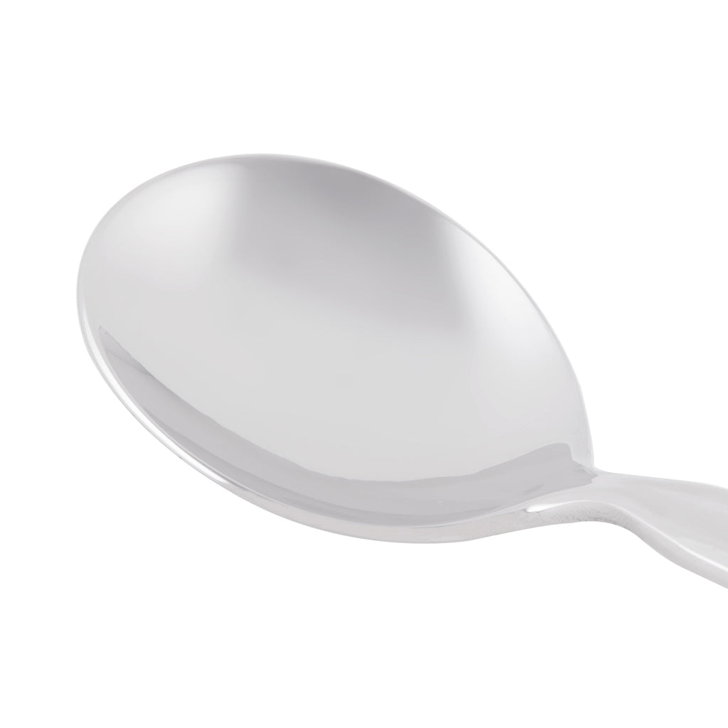 World Tableware 969 016 Madison 6 1/4" 18/8 Stainless Steel Extra Heavy Weight Bouillon Spoon - 12/Pack