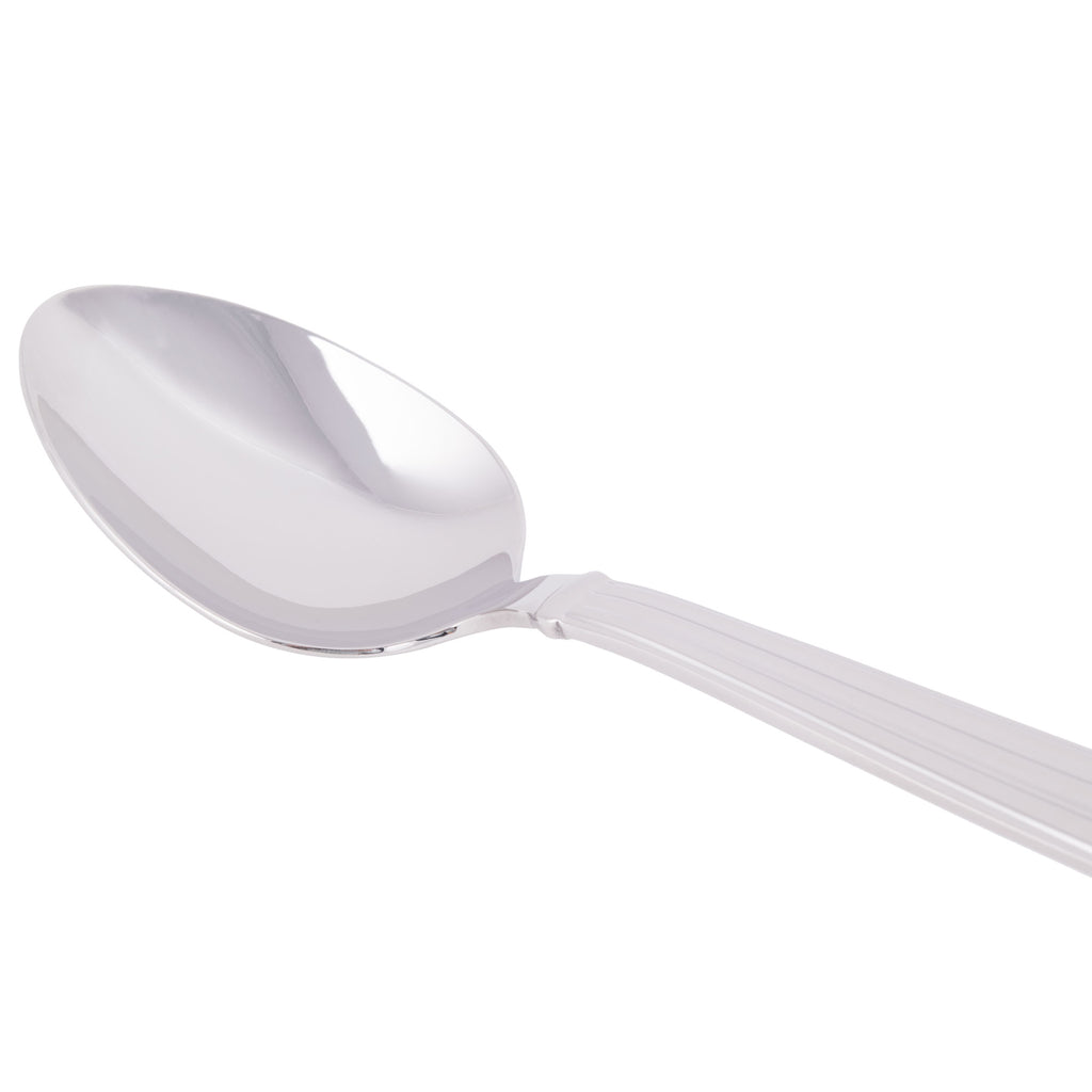 World Tableware 983 002 Aegean 7 1/8" 18/8 Stainless Steel Extra Heavy Weight Dessert Spoon - 12/Pack