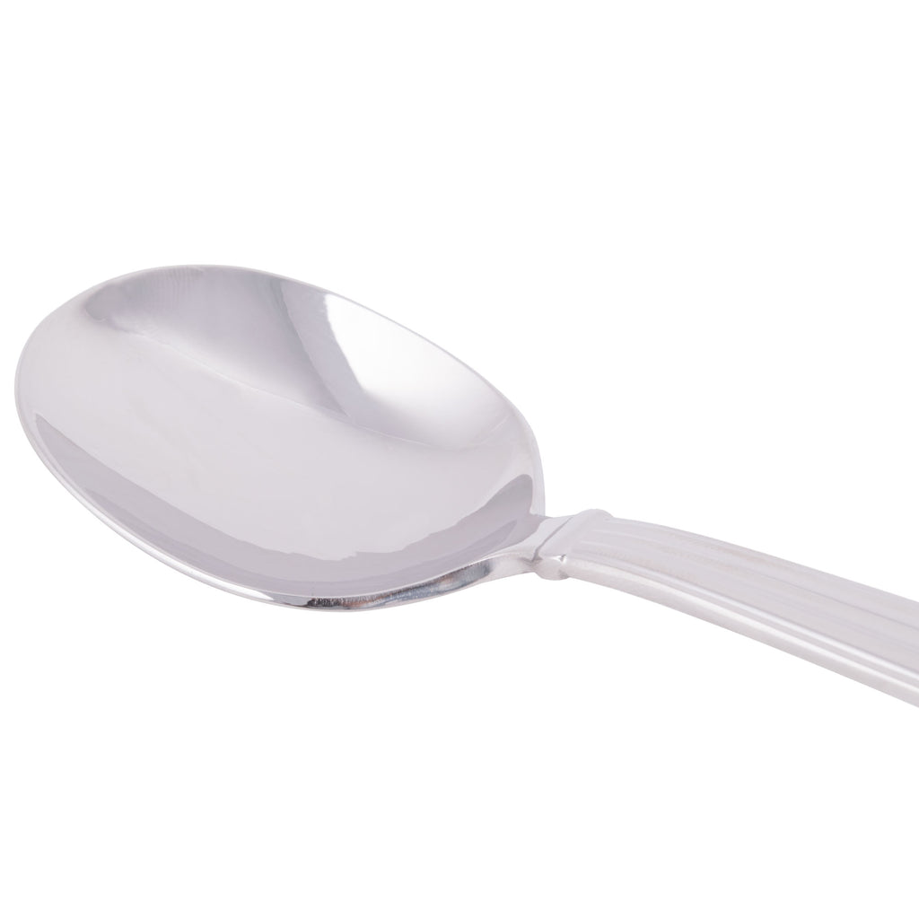 World Tableware 983 016 Aegean 6 1/8" 18/8 Stainless Steel Extra Heavy Weight Bouillon Spoon - 12/Pack