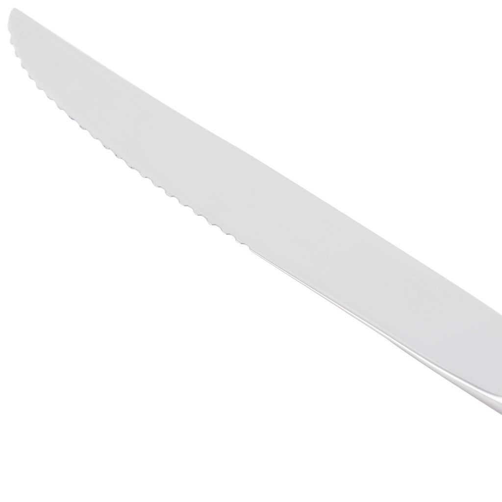 World Tableware 980 5762 Neptune 9 1/8" 18/8 Stainless Steel Extra Heavy Weight Steak Knife - 12/Pack