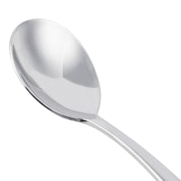 World Tableware 982 016 Contempra 6" 18/8 Stainless Steel Extra Heavy Weight Bouillon Spoon - 12/Pack