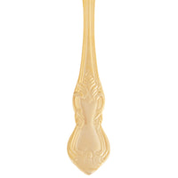 10 Strawberry Street CRWNGLD-DS Crown Royal 7 1/2" Gold Plated 18/0 Heavy Weight Stainless Steel Dinner Spoon - 12/Pack