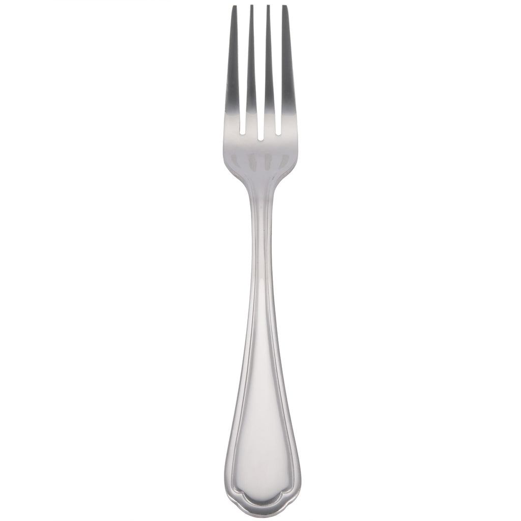 10 Strawberry Street LNCLN-DF Lincoln 18/0 Heavy Weight 7 1/2" Stainless Steel Dinner Fork - 12/Pack