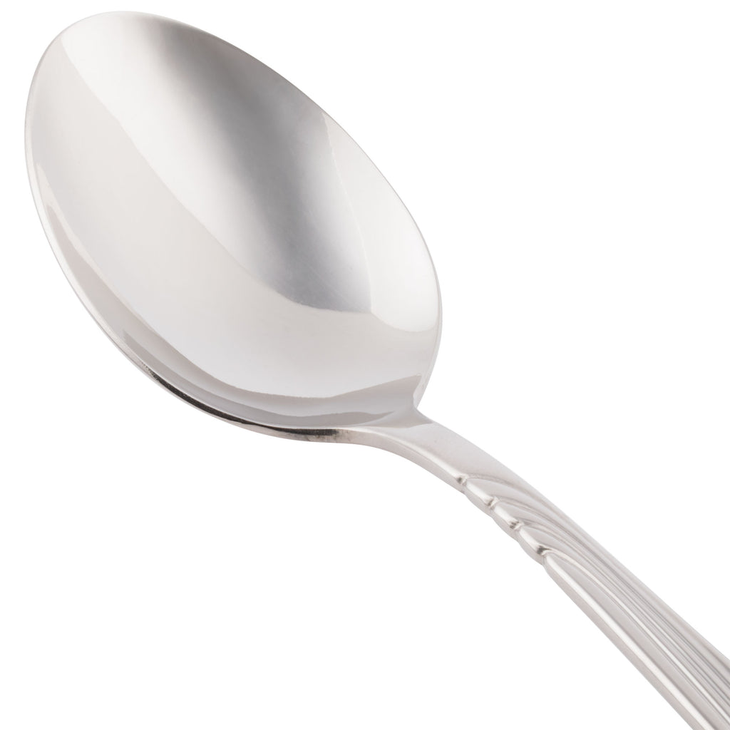 World Tableware 980 003 Neptune 8 7/8" 18/8 Stainless Steel Extra Heavy Weight Tablespoon / Serving Spoon - 12/Pack
