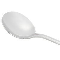 World Tableware 407 004 Calais 7 7/8" 18/8 Stainless Steel Extra Heavy Weight Round Soup Spoon - 12/Pack