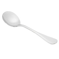 World Tableware 407 004 Calais 7 7/8" 18/8 Stainless Steel Extra Heavy Weight Round Soup Spoon - 12/Pack