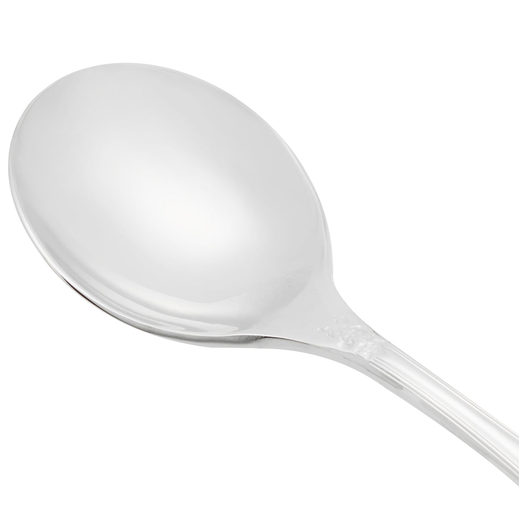 World Tableware 825 016 Kingdom 18/8 Extra Heavy Weight Stainless Steel 6 1/2" Bouillon Spoon - 12/Pack