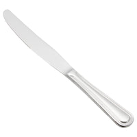 World Tableware 407 5501 Calais 10" 18/8 Stainless Steel Extra Heavy Weight Solid Handle Dinner Knife with Serrated Blade - 12/Pack