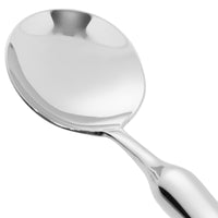 World Tableware 829 016 Balencia 6 3/4" 18/8 Stainless Steel Extra Heavy Weight Bouillon Spoon - 12/Pack