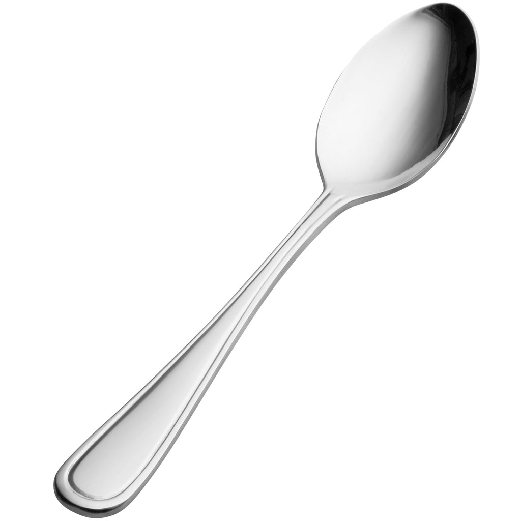 Bon Chef S303 Tuscany 7 3/16" 18/10 Stainless Steel Extra Heavy Soup / Dessert Spoon - 12/Pack
