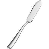 Bon Chef S3010 Manhattan 6 1/4" 13/0 Stainless Steel Extra Heavy Butter Knife - 12/Pack