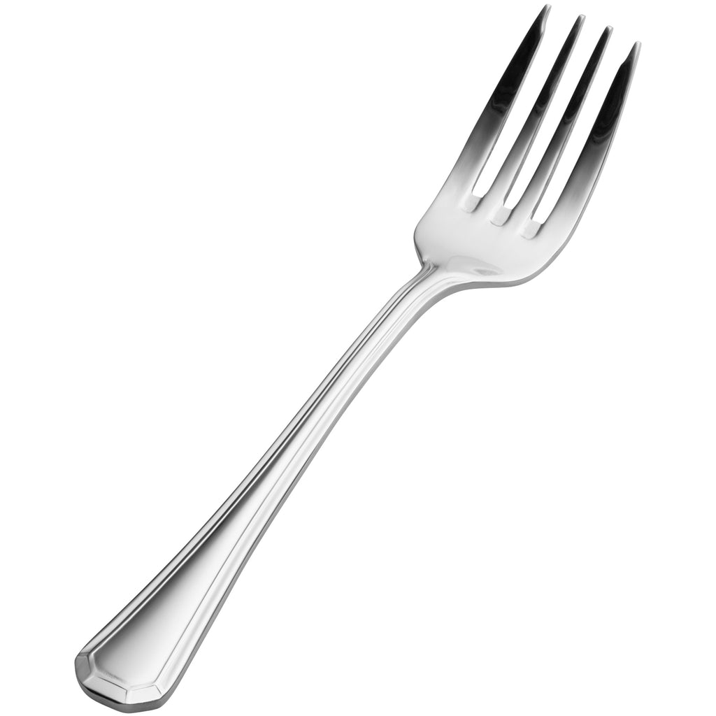Bon Chef S507 Prism 7 1/16" 18/10 Stainless Steel Extra Heavy Salad / Dessert Fork - 12/Pack