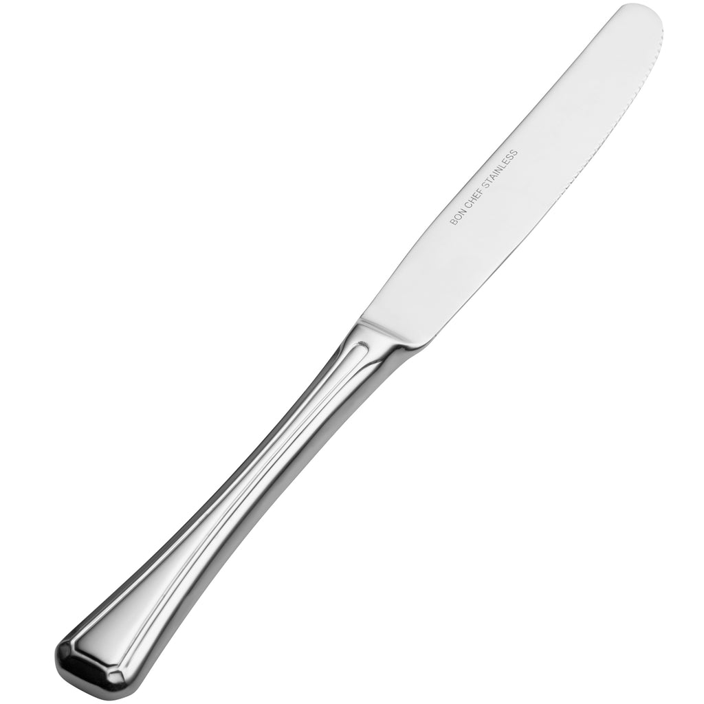 Bon Chef S509 Prism 9 3/16" 13/0 Stainless Steel Extra Heavy Hollow Handle Dinner Knife - 12/Pack