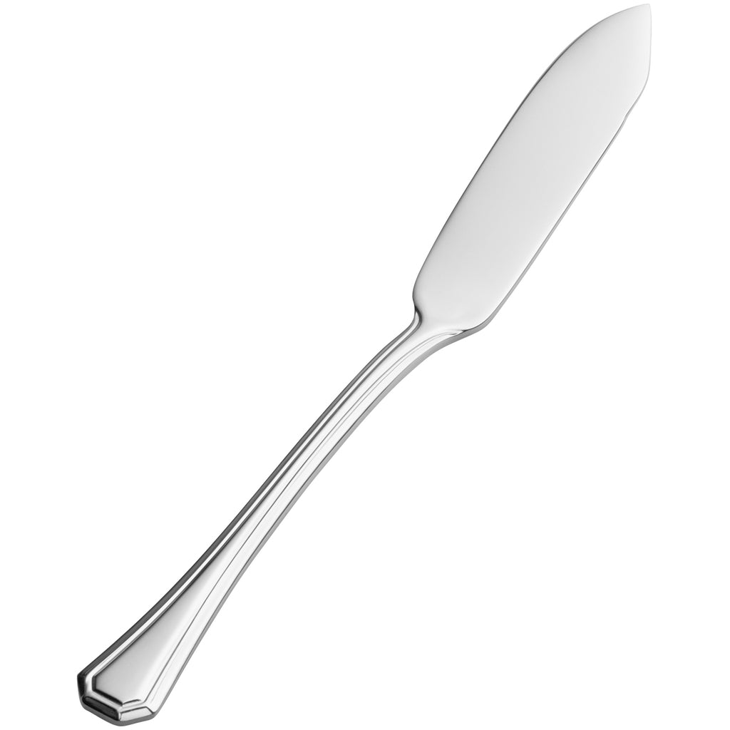 Bon Chef S513 Prism 6 11/16" 18/10 Stainless Steel Extra Heavy Butter Spreader - 12/Pack