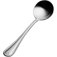 Bon Chef S601 Victoria 6 1/8" 18/10 Stainless Steel Bouillon Spoon - 12/Pack