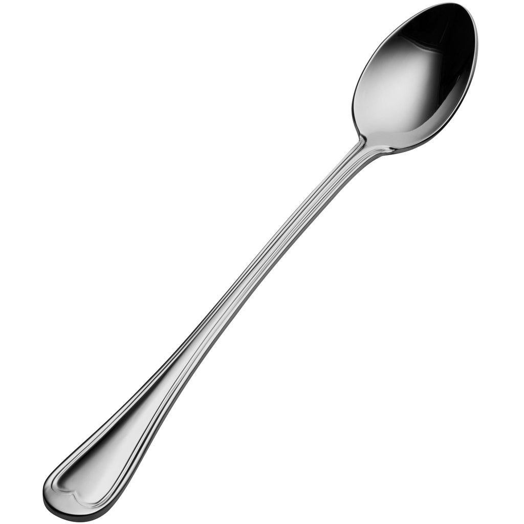 Bon Chef S602 Victoria 7 3/8" 18/10 Stainless Steel Iced Tea Spoon - 12/Pack