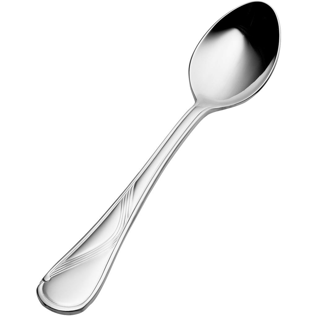 Bon Chef S2200 Wave 6 1/4" 18/10 Stainless Steel Teaspoon - 12/Pack