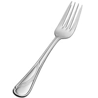 Bon Chef S2207 Wave 7 1/4" 18/10 Stainless Steel Salad / Dessert Fork - 12/Pack