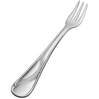 Bon Chef S2208 Wave 5 5/8" 18/10 Stainless Steel Oyster / Cocktail Fork - 12/Pack