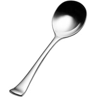Bon Chef S3201 Aspen 6 3/8" 18/10 Stainless Steel Extra Heavy Bouillon Spoon - 12/Pack