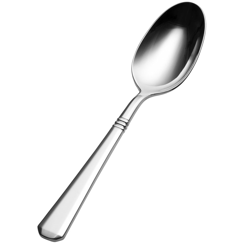 Bon Chef S3403 Cordoba 7" 18/10 Stainless Steel Soup / Dessert Spoon - 12/Pack
