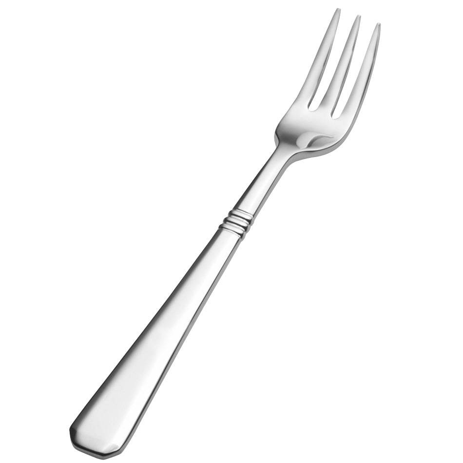 Bon Chef S3408 Cordoba 5 1/2" 18/10 Stainless Steel Oyster / Cocktail Fork - 12/Pack