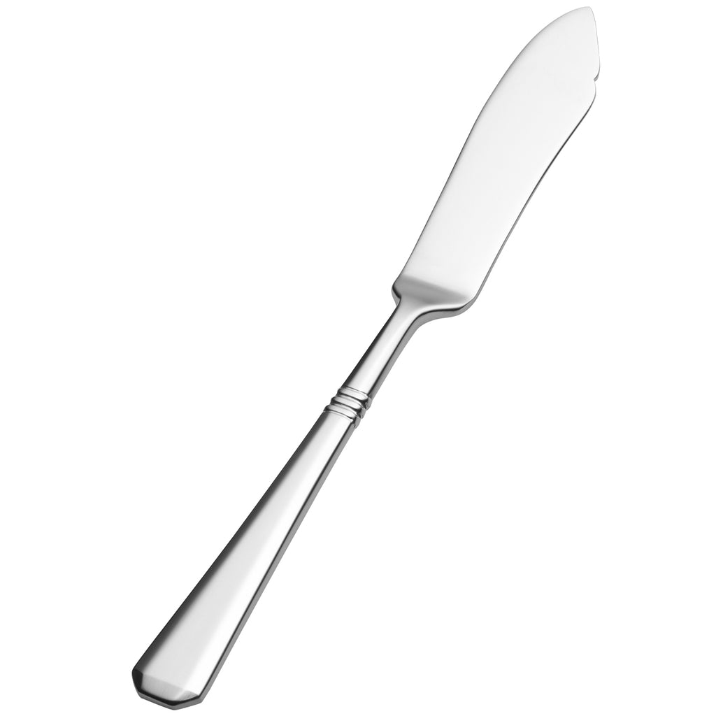 Bon Chef S3413 Cordoba 8" 13/0 Stainless Steel Butter Knife - 12/Pack