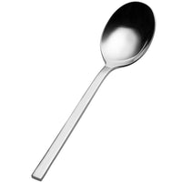 Bon Chef S3803 Milan 7 1/4" 18/10 Stainless Steel Extra Heavy Soup / Dessert Spoon - 12/Pack