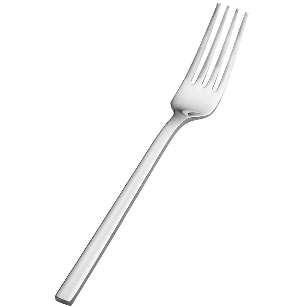 Bon Chef S3807 Milan 7 3/8" 18/10 Stainless Steel Extra Heavy Salad / Dessert Fork - 12/Pack