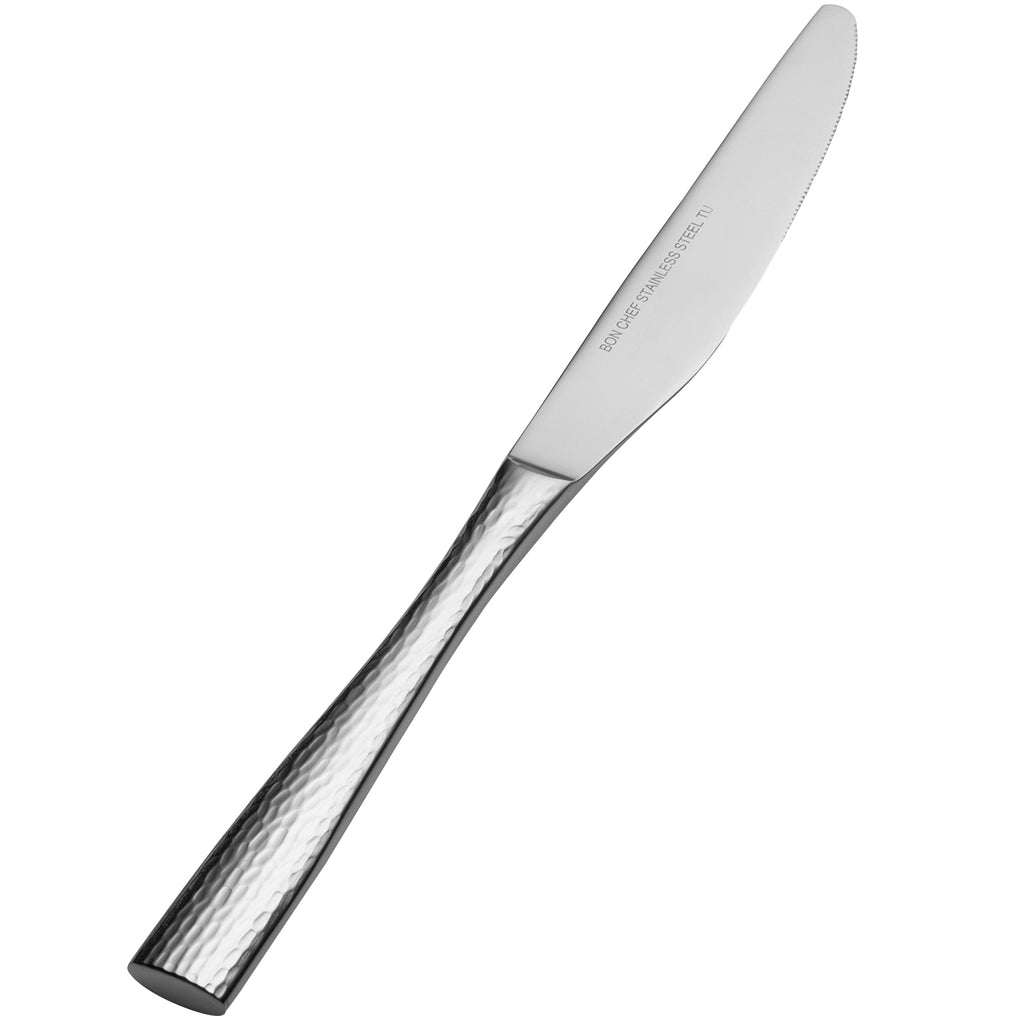 Bon Chef S3911 Scarlett 9" 13/0 Stainless Steel Extra Heavy Solid Handle Dinner Knife - 12/Pack