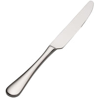 Bon Chef S4011 Como 9 1/8" 13/0 Stainless Steel Extra Heavy Solid Handle Dinner Knife - 12/Pack