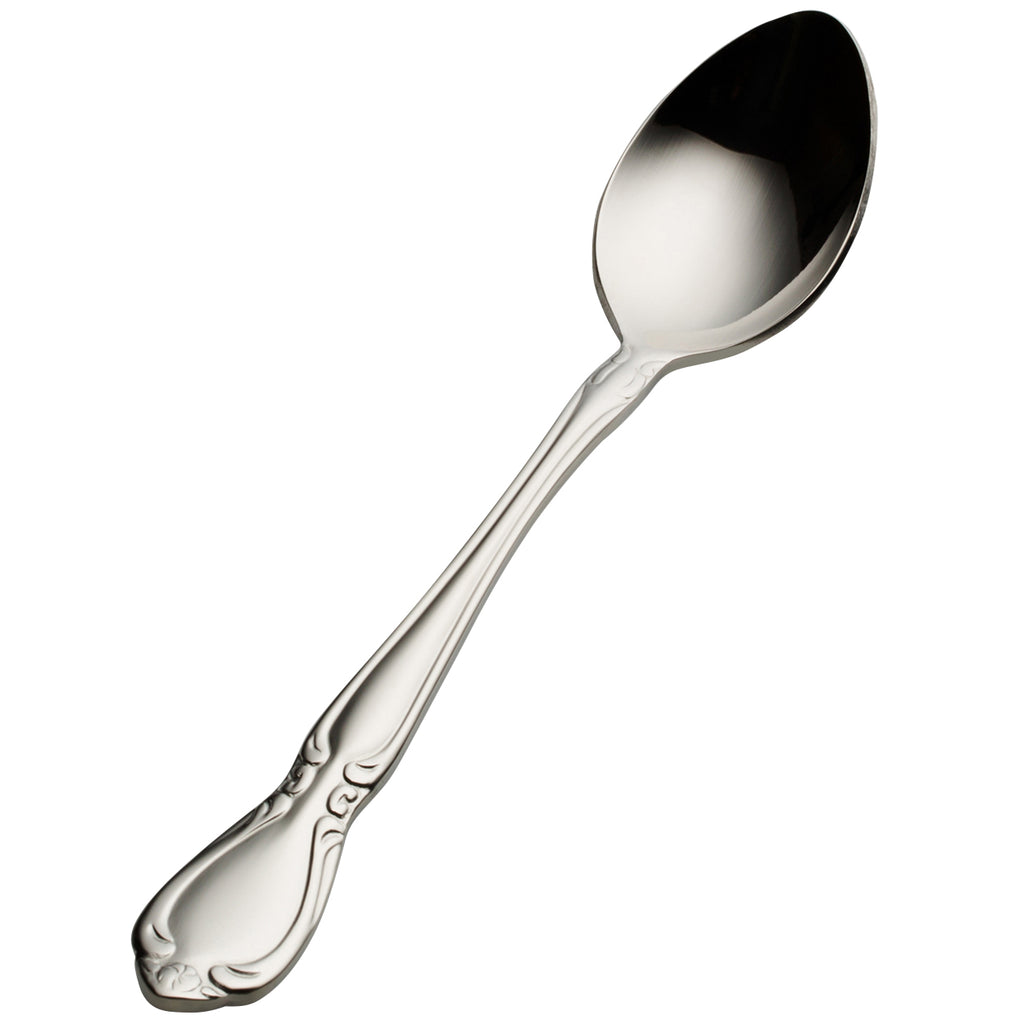 Bon Chef S1800 Queen Anne 6 1/4" 18/10 Stainless Steel Teaspoon - 12/Pack