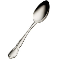Bon Chef S1803 Queen Anne 7 5/8" 18/10 Stainless Steel Soup / Dessert Spoon - 12/Pack