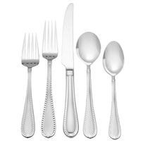 Reed & Barton RB110-016 Berkshire Matte 6 1/8" 18/10 Stainless Steel Extra Heavy Weight Bouillon Spoon - 12/Pack