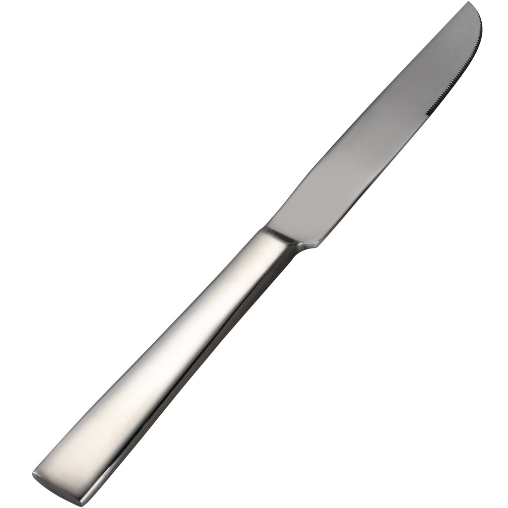 Bon Chef S3712 Roman 9 3/8" 13/0 Stainless Steel Extra Heavy European Size Dinner Knife - 12/Pack