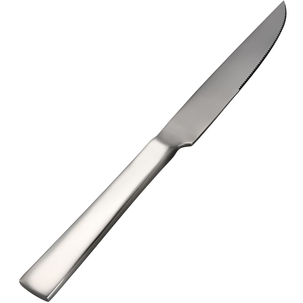Bon Chef S3715 Roman 9 1/2" 13/0 Stainless Steel Extra Heavy Steak Knife - 12/Pack