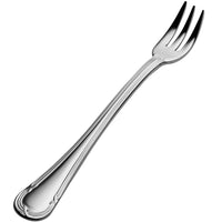 Bon Chef S808 Florence 5 11/16" 18/10 Stainless Steel Oyster / Cocktail Fork - 12/Pack