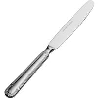 Bon Chef S811 Florence 9 3/16" 13/0 Stainless Steel Solid Handle Dinner Knife - 12/Pack